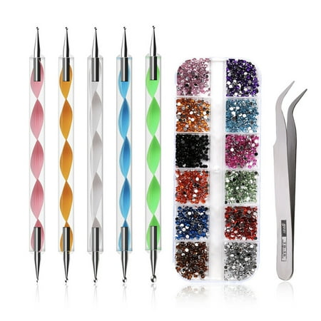 Nail Art Design Kit 12 Colors Crystals Nail Art Rhinestones with Pick Up Tweezers Stainless Steel & Rhinestone Picker Nail Dotting Pen Set of 3 Nail Tools | Walmart Canada Nail Art Design Kit 12 Colors Crystals Nail Art Rhinestones with Pick Up Tweezers Stainless Steel & Rhinestone Picker Nail Dotting Pen Set of 3 Nail Tools | Walmart Canada