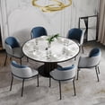 thumbnail image 1 of Noble House 6 Modern Chairs with Slanted Legs and Adjustable Feet(Blue+Gray), 1 of 10