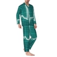 thumbnail image 2 of Sikiie ECG Wave Mens Pajama Set, Soft Warm Long Sleeve Sleepwear, Cozy Button-Down Pjs for Men-Medium, 2 of 7