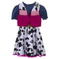thumbnail image 6 of VNKIDY Girls Kids Festival Party Western Cowboy Set Shirt Vest Skirts Holiday Set Performance Party Outfit 6-7 Years, 6 of 9