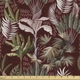thumbnail image 1 of Botanical Fabric by the Yard, Banana and Palm Leaves Exotic Plants Continuous Retro Art Illustration, Upholstery Fabric for Dining Chairs Home Decor Accents, Brown and Green Brown by Ambesonne, 1 of 5