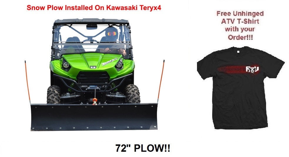 72" SUPERATV Kawasaki Teryx / Teryx 4 Plow Pro Heavy Duty Snow Plow