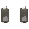 thumbnail image 4 of Sonducket Mujeres Hombres Correr Riñonera portátil Senderismo Viajar Impermeable Tarjeta de crédito Moneda Dinero Bolsa Mini Monedero Verde Verde 2piezas, 4 of 6
