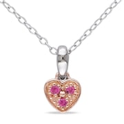Everly Women's Created Sapphire Sterling Silver Necklace