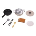 thumbnail image 4 of Juguetes de ollas y sartenes para jugar, accesorio de cocina, juego de cocina de simulación para niños pequeños Olla caliente de plata, 4 of 9