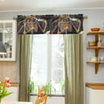 thumbnail image 3 of Yayeee Kitchen Valance Rod Pocket 54" x 18" Living Room Window Curtain, Colorful Skeleton Sun, 3 of 6