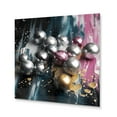 thumbnail image 2 of Designart "Elegant Pink and Silver Geometric Shapes I" Fashion Metal Wall Art, 2 of 5