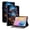 Blue Flowers, variant on For Samsung Galaxy Tab A7 10.4" (SM-T500) Folio Case with Stand/Card Slots/Elastic Band Closure/Pen Loop Holder, Stylish Cute PU Leather Protective Lightweight Slim Cover, Magnolia