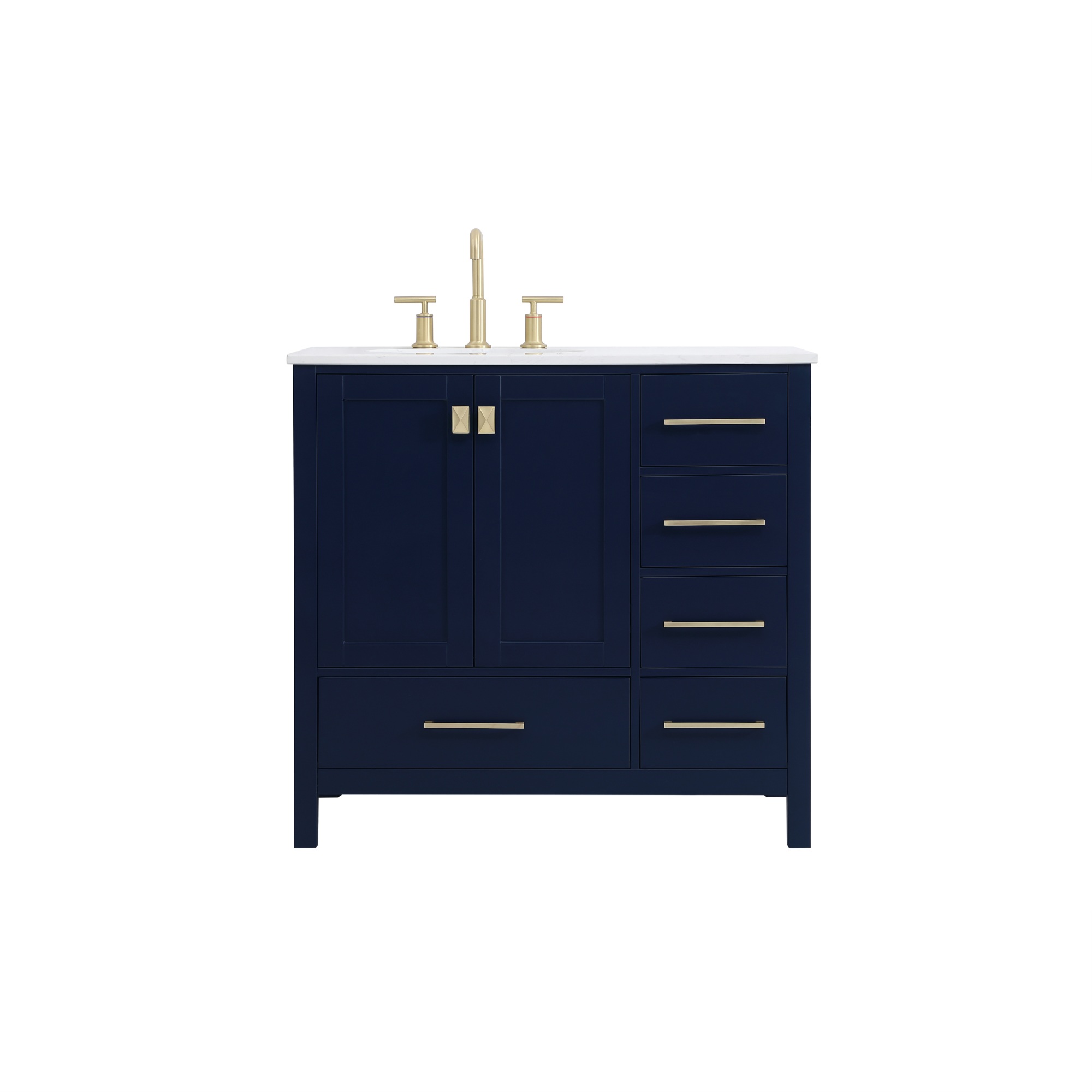 36 inch Single Bathroom Vanity in Blue