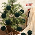 thumbnail image 5 of PayUSD Velvet Christmas Ball Ornaments for Christmas, 12pcs Flocked Shatterproof Christmas Ornaments Hanging Xmas Tree Decorations Set for Home Party Holiday Decor (3.15 inch, Green), 5 of 9