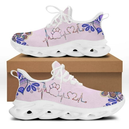 

Cute Dog Paw Women Sneakers Dog Scissors Purple Sneaker Shoes Women Wear-resistant Flat Footwear Zapatos Planos 2024
