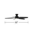 thumbnail image 7 of 52" Casa Vieja Modern Industrial Hugger Indoor Outdoor Ceiling Fan with LED Light Remote Control Matte Black Damp Rated for Patio Exterior House Home, 7 of 7