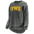 thumbnail image 2 of Women's Pressbox Black Iowa Hawkeyes Vintage Wash Pullover Sweatshirt, 2 of 3