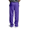thumbnail image 4 of Hsovts Men's Loose Wide Leg Baggy Sweatpants Elastic Drawstring Waist Fleece Loungewear With Practical Side Pockets Purple XL, 4 of 7