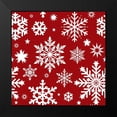 thumbnail image 2 of Lavoie, Tina 12x12 Black Modern Framed Museum Art Print Titled - Snowflake Pattern, 2 of 5