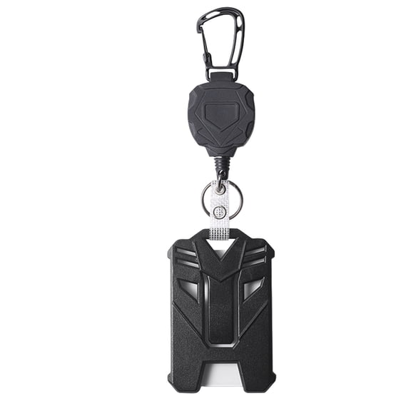 Heavy Duty Retractable Badge Holder with Carabiner Clip and Durable ID Card Holder for Work, Office, and Events