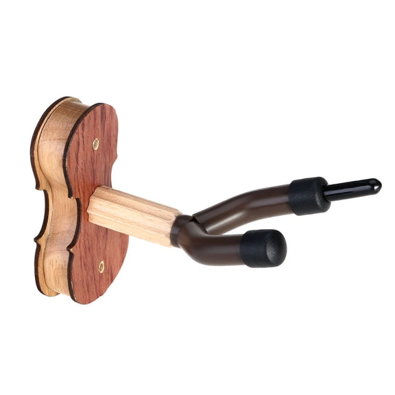 SKISUNO Hardwood Violin Wall Mount Hangers 2-Pack Instrument Holders for Secure Display and Storage