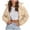 Beige, variant on Herrnalise Jackets For Women Fashion Zipper Pocket Coat Long Jacket Winter Long Sleeve Down Cotton Shackets For Women 2024 fall Sky Blue,S