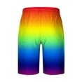 thumbnail image 4 of Penkiiy Mens Rainbow Swim Trunks Short Swimming Trunks with Mesh Lining Fashion Trend Turnks S Blue, 4 of 4