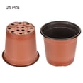 thumbnail image 3 of Unique Bargains 6.7' Plastic Plant Nursery Pots Starting Planter Container, Red 25 Pack, 3 of 6
