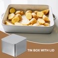 thumbnail image 4 of Uxcell Rectangular Tin Box, Metal Storage Tin Box Portable Storage Container with Lid for Tea Candy Treats Gifts Silver, 4 of 7