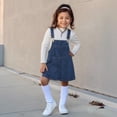 thumbnail image 2 of EnJoCho Baby Little Girl Denim Overalls,Simple Design Summer Jumpsuit Dress A-Line Jeans Dress with Pockets Dress Summer Girls, 2 of 8