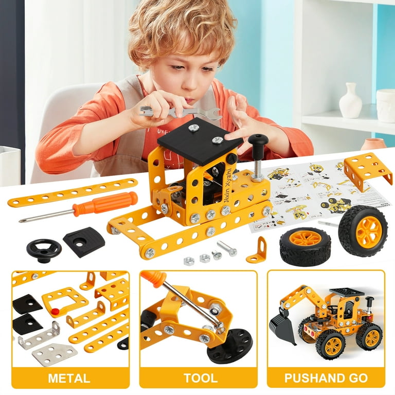 Erector Sets STEM Model Building Toys Excavator Model Kit Gifts