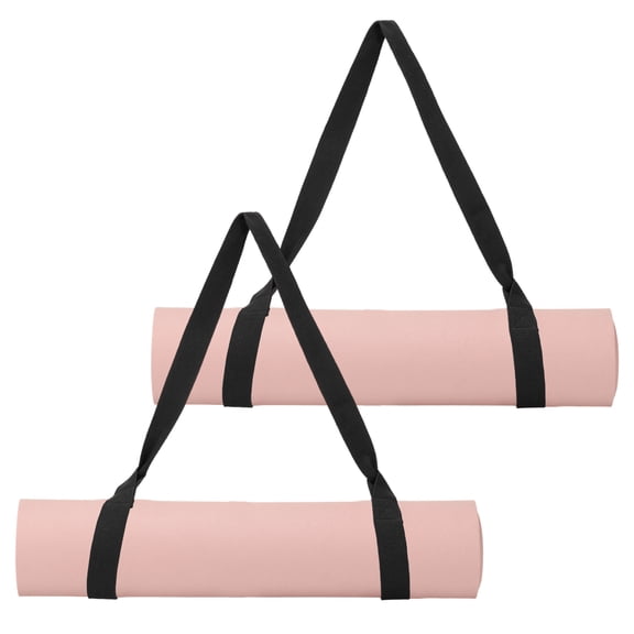 Uxcell Yoga Mat Straps for Carrying, Adjustable Exercise Mat Sling Holder Multi Purpose Mats Carrier - Fitting for (Women Pilates/Gym Workout), 2 Pcs & Black