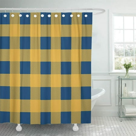 Pknmt Buffalo Blue And Yellow Lumberjack Plaid Check Abstract