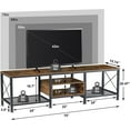 VECELO Industrial Style TV Stand, 75 Inch TV Console with Adjustable