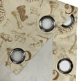 thumbnail image 4 of Ambesonne Beige Grommet Curtain, Retro Chess Game Pieces, 50" x 120", Beige, 4 of 6