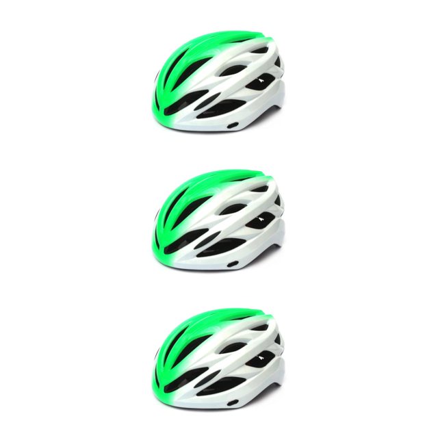 ZLight 22hole Bike Helmet for Protection Caps Portable Adjustable Men Women Riding Night Cycling Visors Safety Hat Green White L 3Set