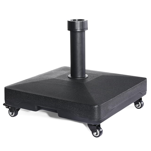 Base para sombrilla de patio ABCCANOPY, duradera, 17,3 kg de capacidad, con ruedas
