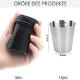 thumbnail image 2 of 12st Höftflaskkoppar Rostfria Shotglasögon 30ml Dricka, 2 of 4