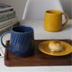 thumbnail image 4 of Taza de cerámica sencilla for café, estilo retro, for el desayuno en casa., 4 of 5