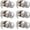 Brushed Nickel, variant on Door Knobs Interior, Passage 4 Pack Closet Doorknobs Brushed Nickel Finish, Universible Door Handles Passage Function for French Hallway, Flat Ball Knob, Adjustable 60-70mm Latch