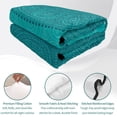thumbnail image 4 of Queen Quilt Set 90''x96'', Teal Boho Lightweight Bedspread Coverlet Set with 2 Pillow Shams, Farmhouse Abstract Geometric Aesthetic Art Breathable All Season Quilt Bedding for Bedroom/Guest Room, 4 of 9