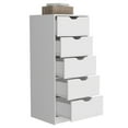 thumbnail image 6 of Miekor Furniture Basilea 5 Drawers Tall Dresser, Pull Out System -White B5A9193, 6 of 6