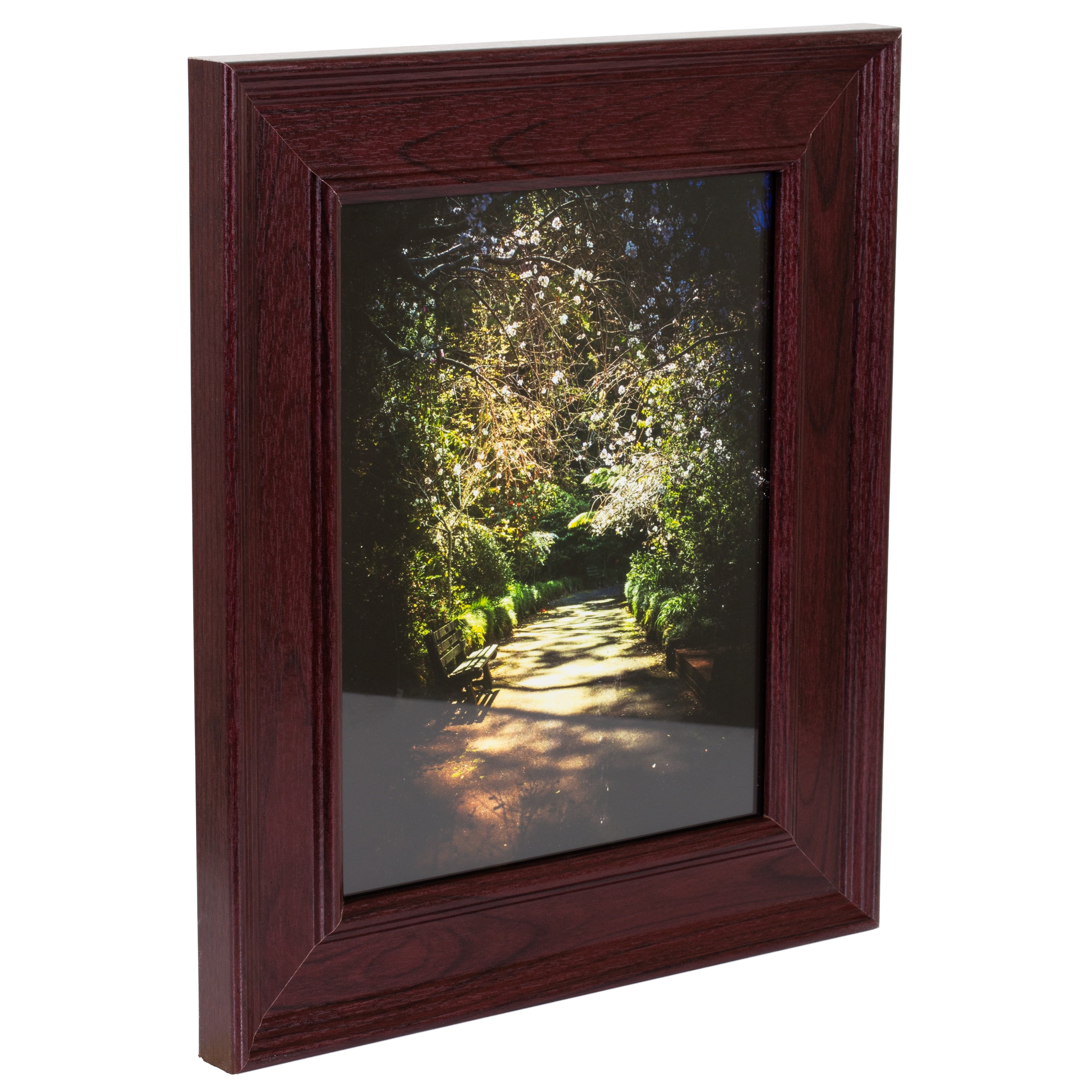 Craig Frames Revival, 18x24 inch Mahogany Red Picture Frame Matted for a 12x18 Photo