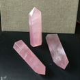 thumbnail image 3 of BuleStore  40-50mm Natural Rock Pink Rose Quartz Crystal Wand Point Healing Mineral Stone, 3 of 6