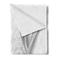 thumbnail image 2 of Grey Soft Flannel Fleece Blanket, Wavy Vertical Curved Stripes with Flowers and Leaves Vintage Damask Inspired, Cozy Plush for Indoor and Outdoor Use, 70" x 90", Grey Pale Grey White, by Ambesonne, 2 of 5