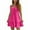 Hot Pink, variant on Hrsba Womens Summer Short Sleeve Dress,Plus Size Casual Dress for Womens,Ladies' Summer Solid Color Dress With Adjustable Suspender Beach Skirt