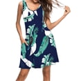 thumbnail image 2 of OutfitShow Women Summer Casual V-Neck Tank Dress Beach Cover Up with Side Pockets, 2 of 5