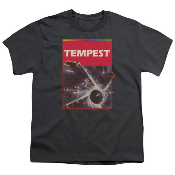Atari Tempest Box Art S/S Youth 18/1 T-Shirt Charcoal