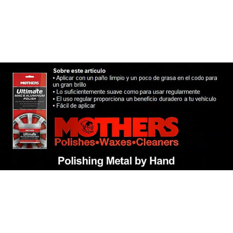 Mothers Polish Bundle - Gallon Mag & Aluminum Polish for Aluminum,  Stainless Steel, Brass with Mothers Microfiber Applicator Pads