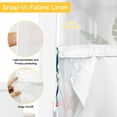 thumbnail image 3 of No Hook Shower Curtain with Snap in Liner, Summer Colorful Coral Shell Starfish Waterproof Bath Curtain Double Layers with See Through Top Window, Blue Gradient Hotel Shower Curtains 72x84in, 3 of 9