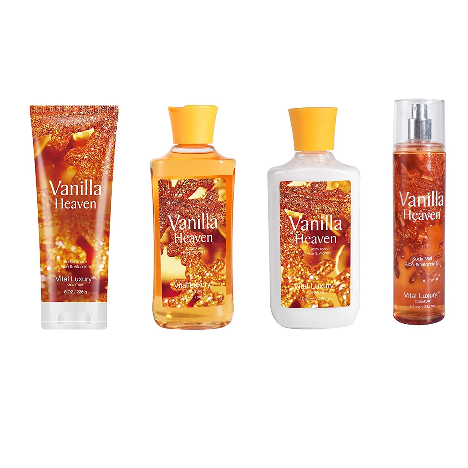 Vital Luxury Bath & Body Kit, Refreshing Skincare Gift Home Spa Set