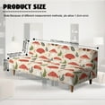 thumbnail image 7 of Jiueut Mushroom Leaf Pattern Armless Futon Sofa Slipcover, Anti Scratch Couch Cover Stretch Furniture Protection Armless Futon Sofa Slipcover for Kids, Pets, 7 of 7