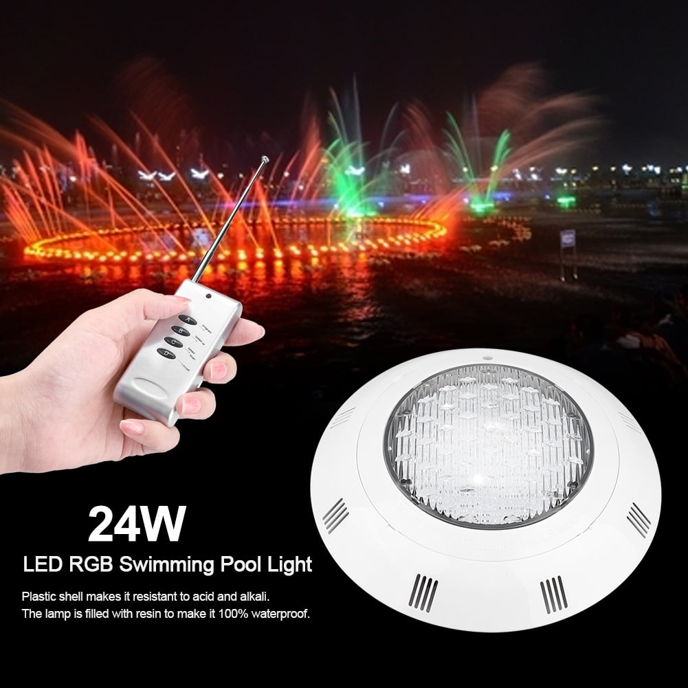 Mgaxyff Swimming Pool Light,LED RGB Swimming Pool Light,12V 24 LED RGB