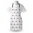 thumbnail image 3 of Anchor Apron Maritime Design Anchors and Ship Wheels on the White Background Art Print, Unisex Kitchen Bib Apron with Adjustable Neck for Cooking Baking Gardening, Navy Blue and Ruby, by Ambesonne, 3 of 3